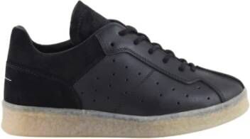 MM6 Maison Margiela Leren Sneakers met Rubberen Zool Black Dames