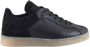 MM6 Maison Margiela Leren Court Sneakers Ronde Neus Vetersluiting Black Heren - Thumbnail 8