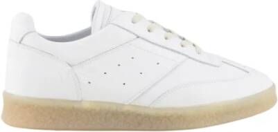 MM6 Maison Margiela Leren Sneakers met Rubberen Zool White Heren