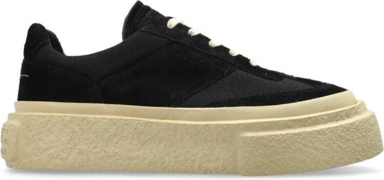 MM6 Maison Margiela Plateauschoenen met vetersluiting Black Heren