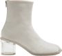 MM6 Maison Margiela Transparante-Hak Leren Enkellaarzen Beige Dames - Thumbnail 1