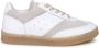 MM6 Maison Margiela Witte leren sneakers met allover gaten White Heren - Thumbnail 1