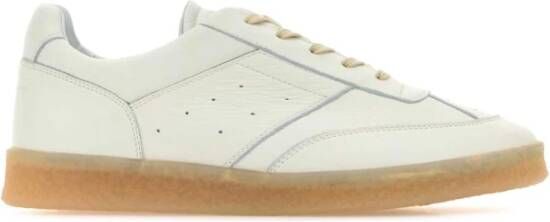 MM6 Maison Margiela Witte Leren Sneakers White Heren