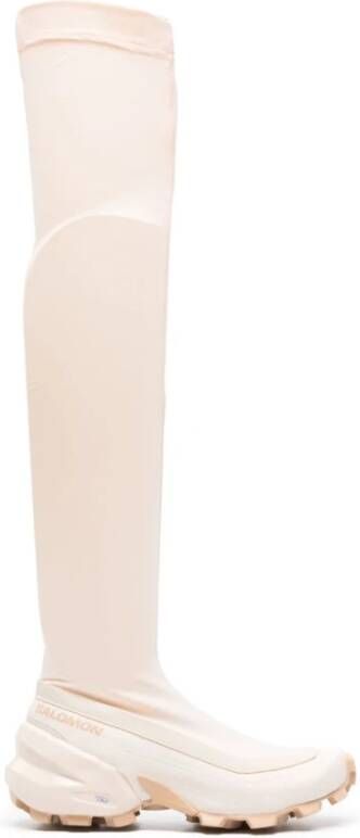 MM6 Maison Margiela Witte Over-de-knie Laarzen White