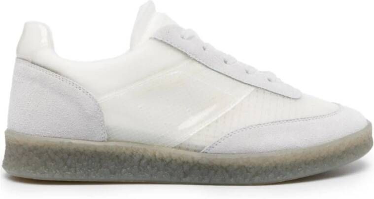 MM6 Maison Margiela Witte Sneakers met Mesh en Suède White Heren