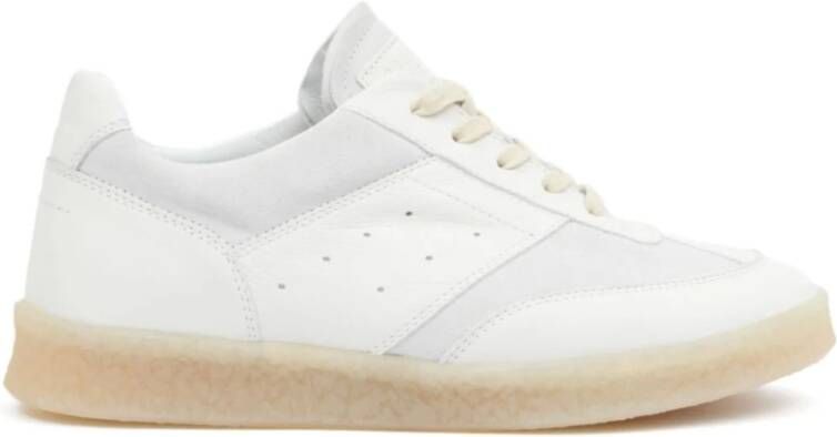 MM6 Maison Margiela Witte Vetersneakers met Merkhiel White Dames