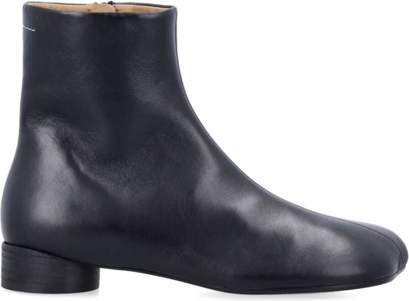 MM6 Maison Margiela Zwarte Gesloten Enkellaarzen Black Dames