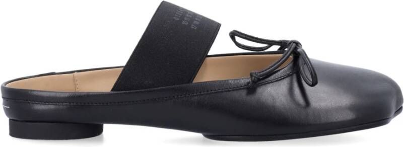 MM6 Maison Margiela Zwarte Gesloten Mule Ballerina Schoenen Black Dames