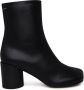 MM6 Maison Margiela Zwarte leren enkellaarzen Black Dames - Thumbnail 1