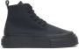 MM6 Maison Margiela Zwarte Leren Sneakers Ronde Neus Black Heren - Thumbnail 7