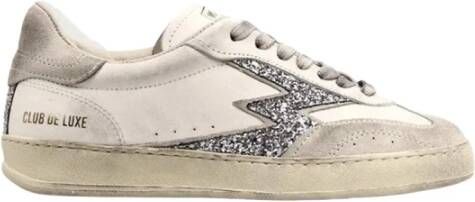 MOA Master OF Arts Witte Glitter Logo Sneakers Master Club Deluxe White Dames