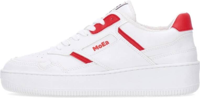 MoEa Eco Lage Appel Sneaker Rood Wit White Heren