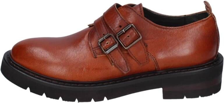 Moma Elegante Leren Schoenen voor Vrouwen Brown Dames