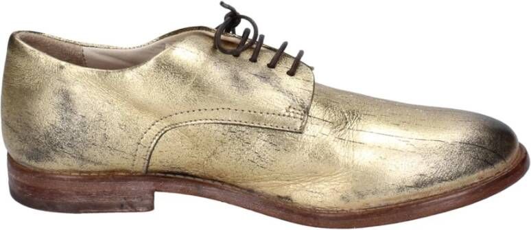 Moma Elegante Leren Schoenen voor Vrouwen Yellow Dames