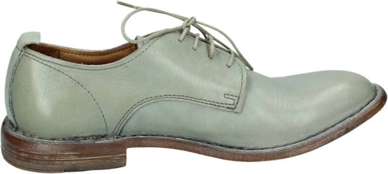 Moma Elegante Vintage Leren Damesschoenen Green Dames