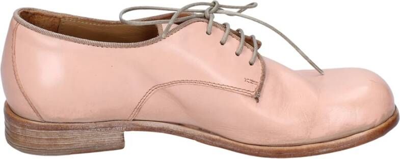 Moma Elegante Vintage Leren Damesschoenen Pink Dames