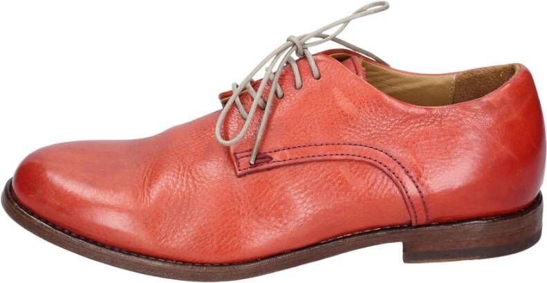 Moma Elegante Vintage Leren Damesschoenen Red Dames