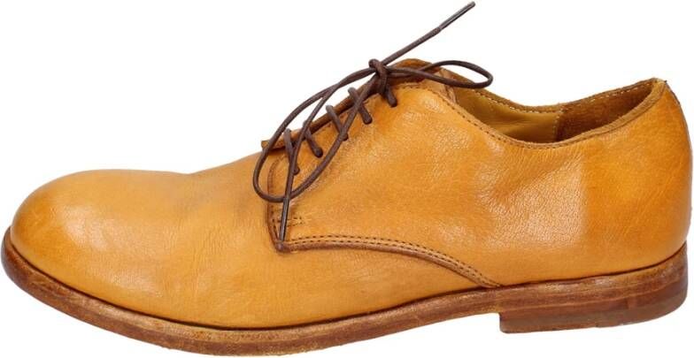 Moma Elegante Vintage Leren Damesschoenen Yellow Dames