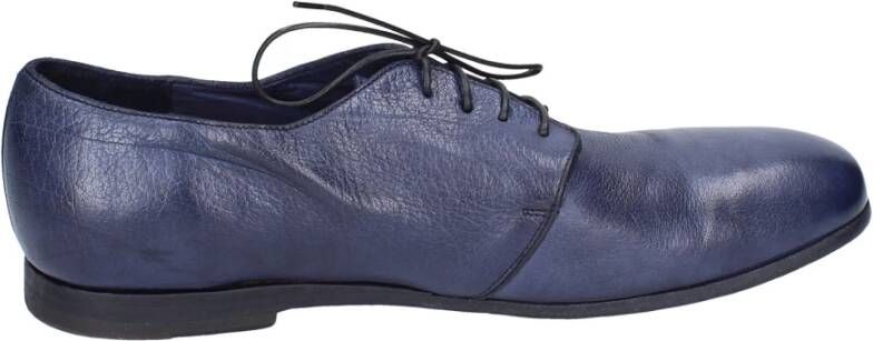 Moma Elegante Vintage Leren Herenschoenen Blue Heren