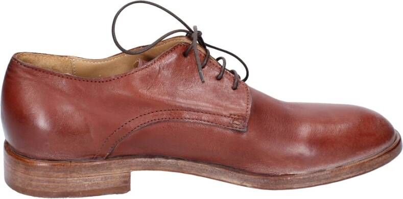 Moma Elegante Vintage Leren Herenschoenen Brown Heren