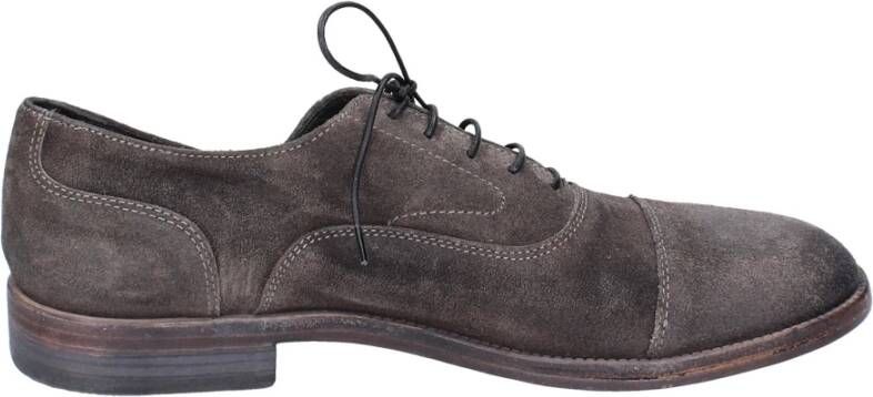 Moma Elegante Vintage Suède Herenschoenen Gray Heren