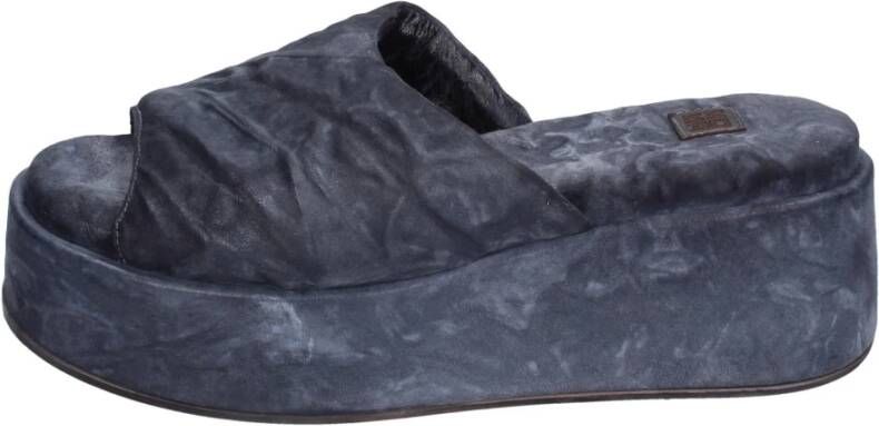 Moma Leren Damesandalen Stijlvol Comfort Gray Dames