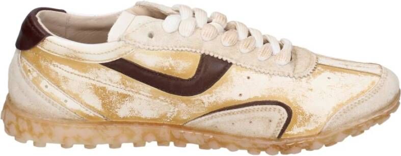 Moma Leren Damessneakers Brown Dames