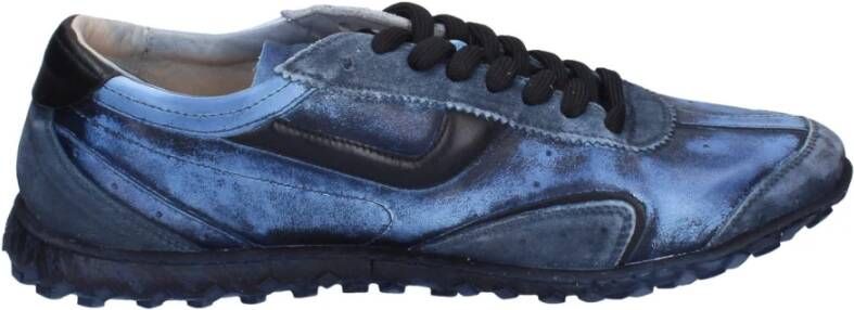 Moma Leren Heren Sneakers Blue Heren