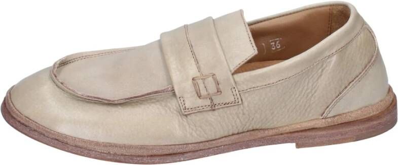 Moma Leren Loafers voor Vrouwen Beige Dames