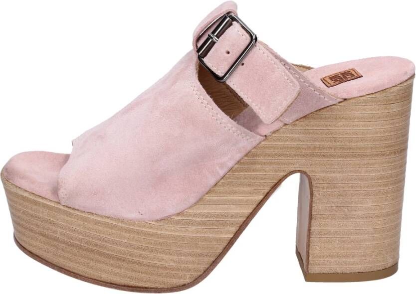 Moma Suede Dames Sandalen Stijlvol Comfort Pink Dames