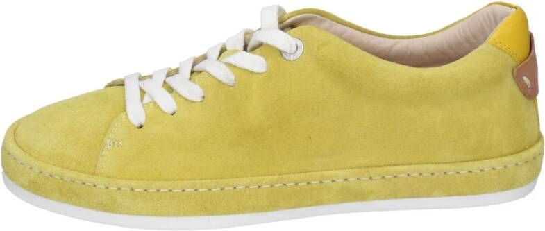 Moma Suede Damessneakers Yellow Dames