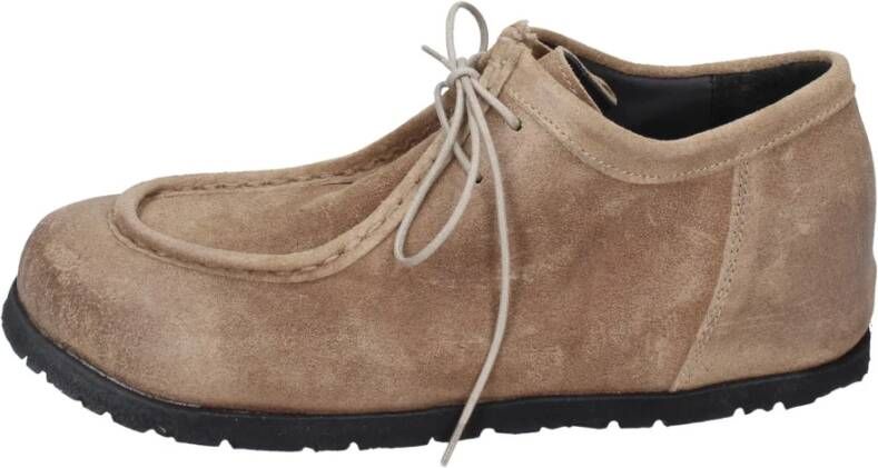 Moma Suede Enkellaarzen voor vrouwen Beige Dames