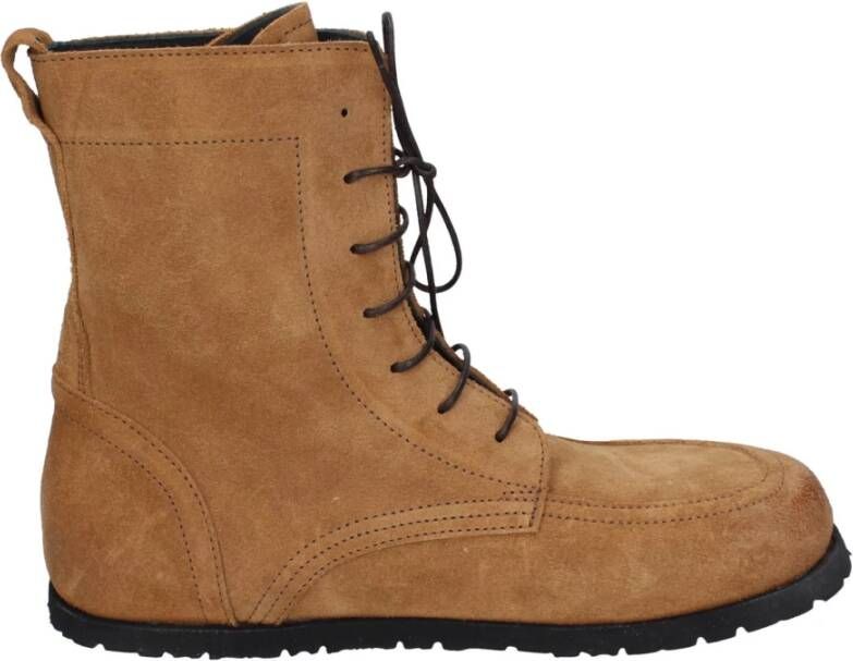 Moma Suede Enkellaarzen voor Vrouwen Brown Dames