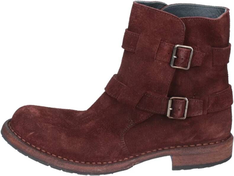 Moma Suede Enkellaarzen voor vrouwen Brown Dames