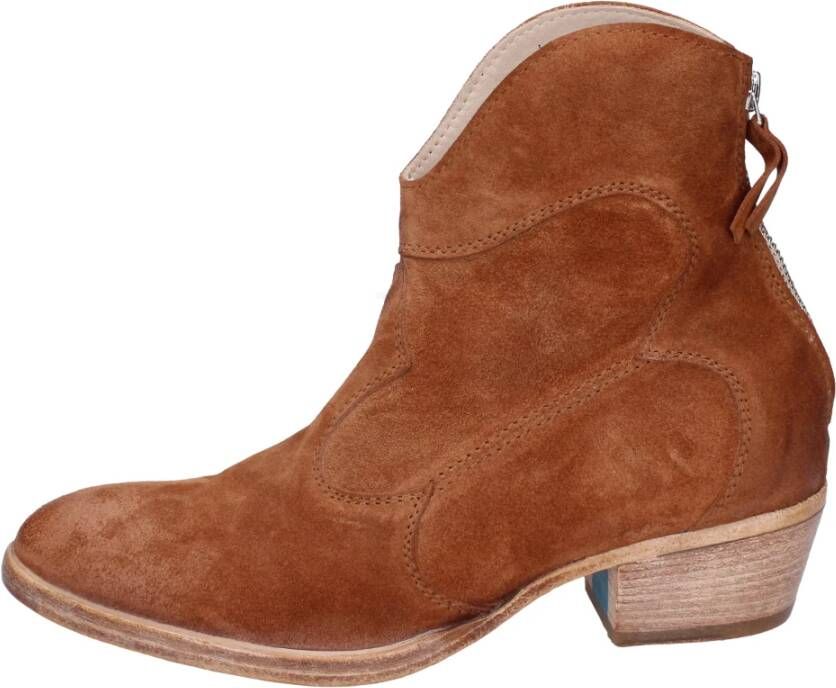 Moma Suede Enkellaarzen voor Vrouwen Brown Dames