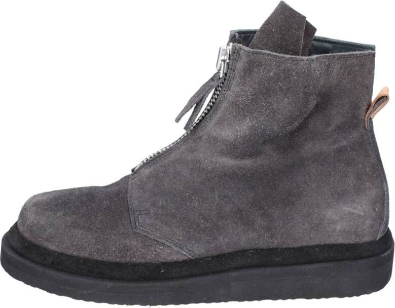 Moma Suede Enkellaarzen voor vrouwen Gray Dames