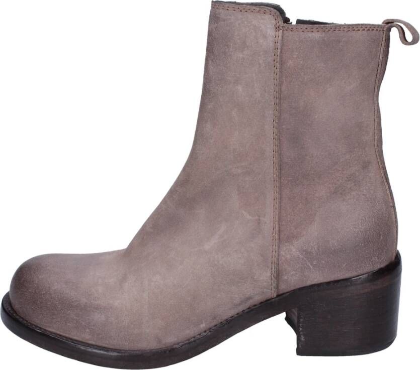 Moma Suede Enkellaarzen voor vrouwen Gray Dames