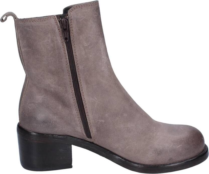 Moma Suede Enkellaarzen voor vrouwen Gray Dames