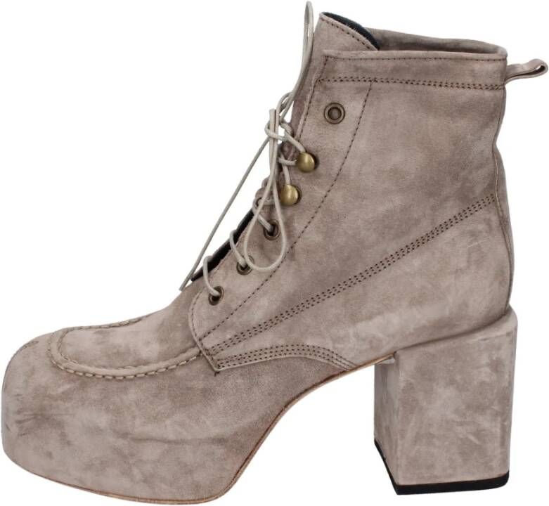 Moma Suede Enkellaarzen voor vrouwen Gray Dames