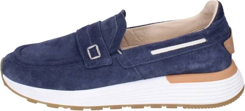 Moma Suede Loafers voor Mannen Blue Heren