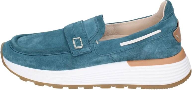 Moma Suede Loafers voor Vrouwen Green Dames