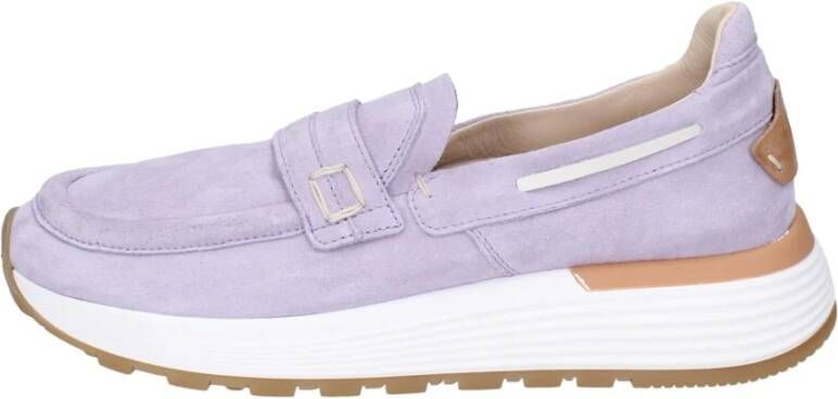 Moma Suede Loafers voor Vrouwen Purple Dames