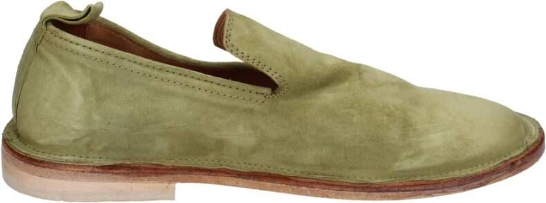 Moma Suede Slip On Loafers Vrouwen Green Dames