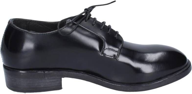 Moma Vintage Elegant Glanzend Leren Dames Schoenen Black Dames