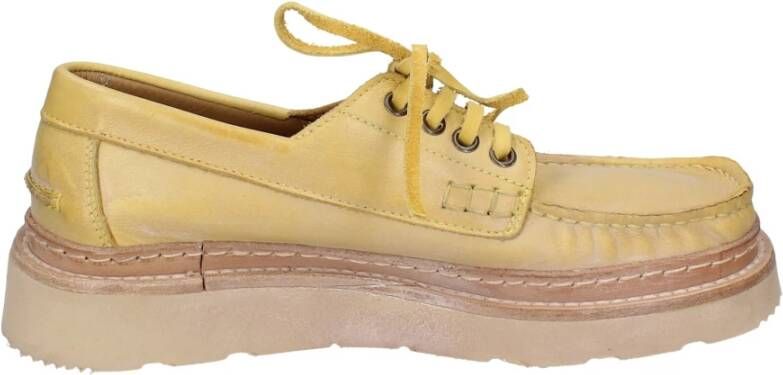 Moma Vintage Leren Dames Sneakers Yellow Dames