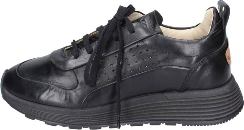 Moma Vintage Leren Heren Sneakers Black Heren