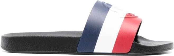 Moncler Grijze Slides Schoenen Breed Band Multicolor Heren