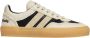 Moncler Canvas Leren Sneakers Ronde Neus Beige - Thumbnail 1