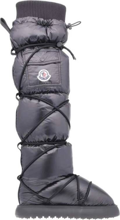 Moncler Hoge laarzen met zak en details Black Dames