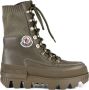 Moncler Khaki Leren Veterschoenen met Mesh Details Groen Dames - Thumbnail 1